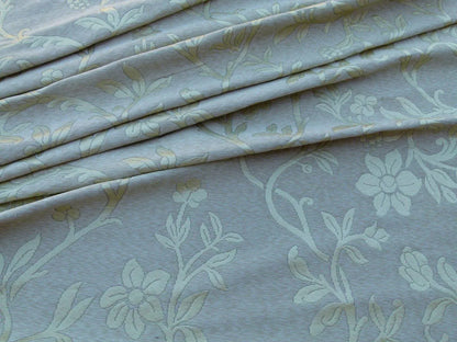 Scalamandre Old World Weavers Romantic Sapporo Cream Fennel Green  Gold Silk Linen Lampas MSRP USD 516/y Superb Weight! Vine