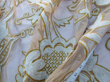 Scalamandre Sikandra Crewel Sheer Ivory Multi Wool Hand Crewel Old World Weavers MSRP USD 770/Y