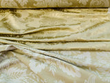 Scalamandre San Leucio Beige Gold Old World Weavers Silk Linen Renaissance Silk Damask MSRP USD 546/Y