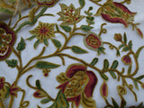 Scalamandre Sikandra Crewel Sheer Multi Wool Hand Crewel Old World Weavers MSRP USD 770/Y