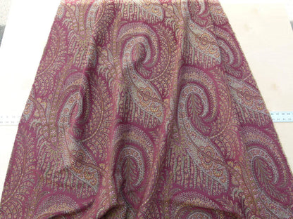 Scalamandre Northwood Hall Cordovan Paisley Damask Red Pink Rose Old World Weavers Woven Paisley MSRP USD 220/Y