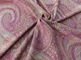 Scalamandre Northwood Hall Cordovan Paisley Damask Red Pink Rose Old World Weavers Woven Paisley MSRP USD 220/Y