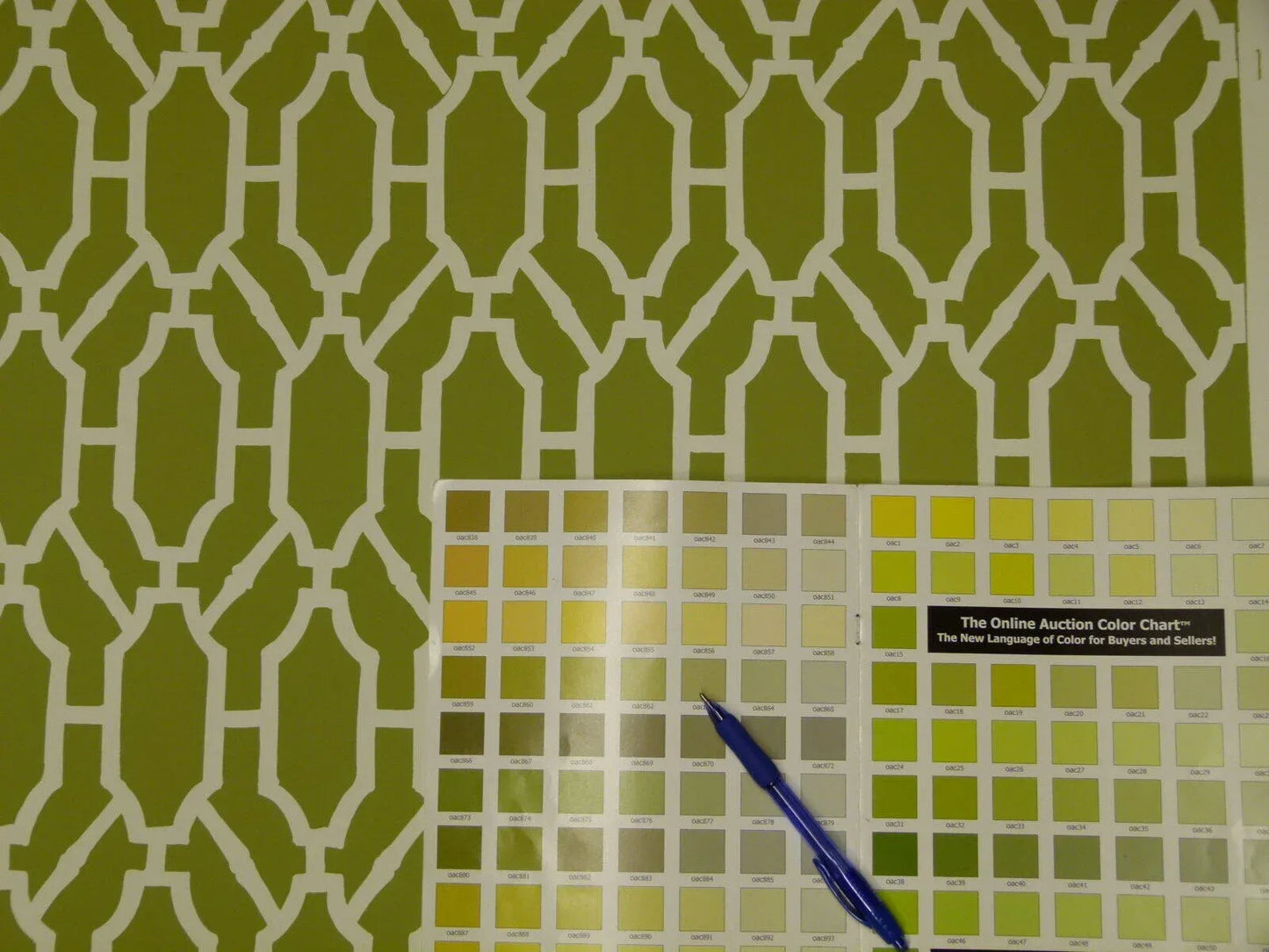 Scalamandre "pavilion Trellis Moss Green White Wallpaper MSRP USD 232/single Roll  Old World Weavers