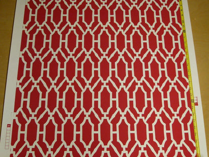 Scalamandre "pavilion Trellis Coral Red White Wallpaper MSRP USD 232/single Roll Old World Weavers