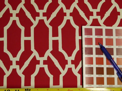 Scalamandre "pavilion Trellis Coral Red White Wallpaper MSRP USD 232/single Roll Old World Weavers