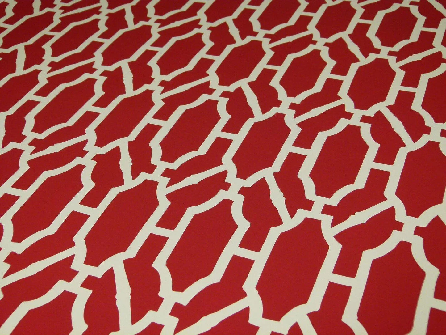 Scalamandre "pavilion Trellis Coral Red White Wallpaper MSRP USD 232/single Roll Old World Weavers