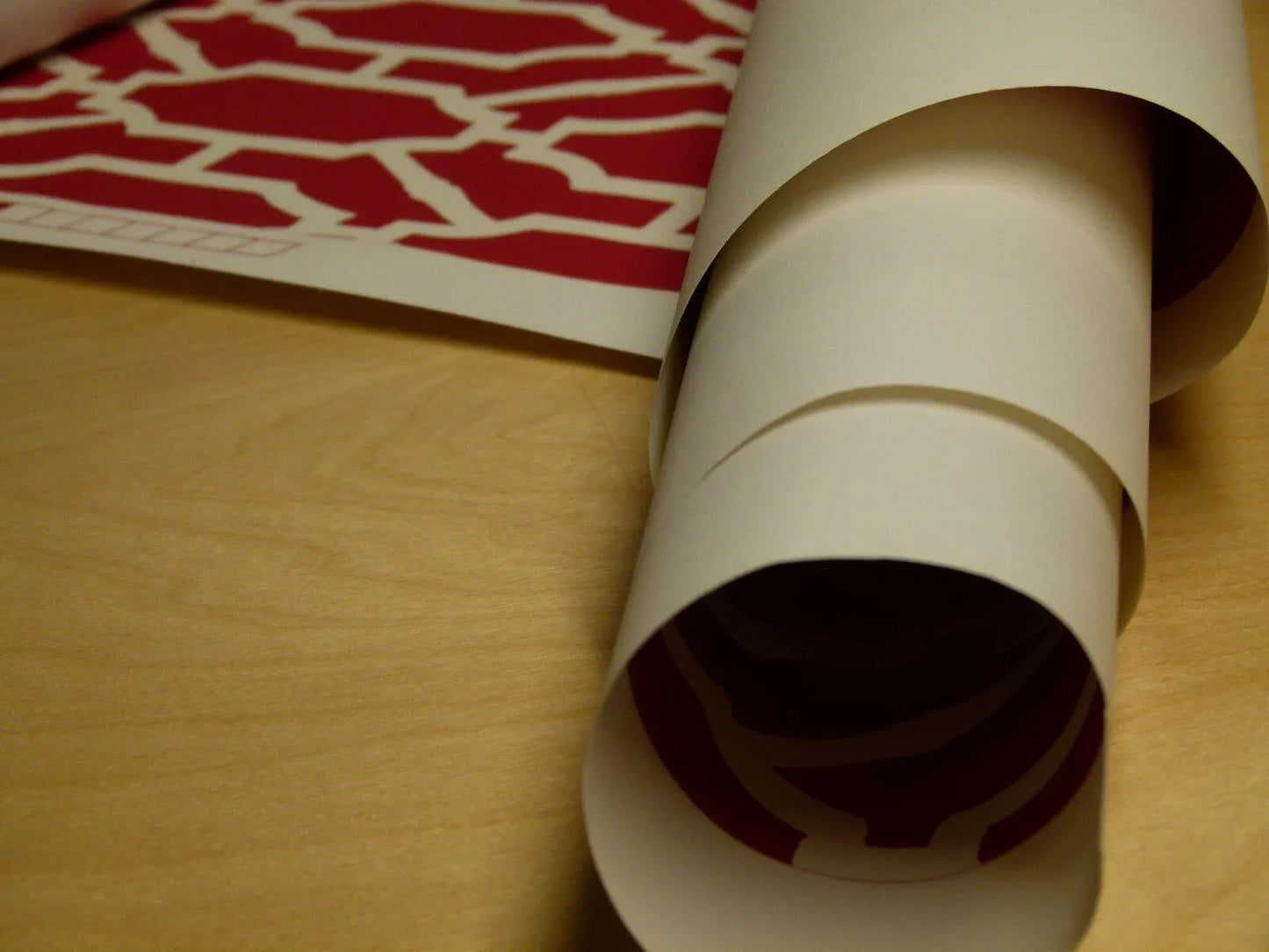 Scalamandre "pavilion Trellis Coral Red White Wallpaper MSRP USD 232/single Roll Old World Weavers