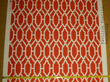 Scalamandre "pavilion Trellis Tangerine Hot Red White Wallpaper MSRP USD 232/single Roll Old World Weavers