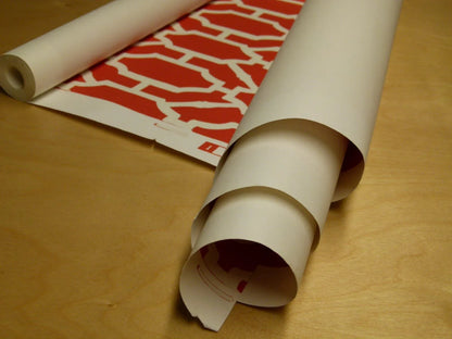 Scalamandre "pavilion Trellis Tangerine Hot Red White Wallpaper MSRP USD 232/single Roll Old World Weavers