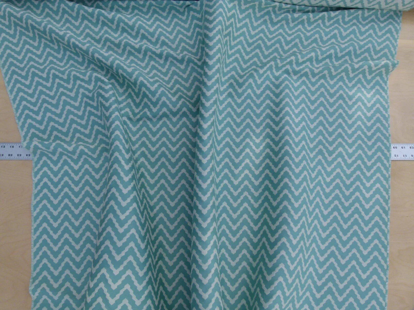Scalamandre Chantico Chevron Lattice Pool Aqua Blue Green Linen Cotton Woven  Old World Weavers Herringbone MSRP USD 198/Y