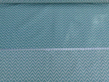 Scalamandre Chantico Chevron Lattice Pool Aqua Blue Green Linen Cotton Woven  Old World Weavers Herringbone MSRP USD 198/Y