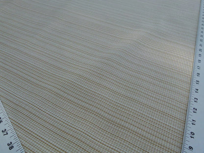 Scalamandre Oakley Tan Striae On Ivory Cotton Ottoman Heavy  Old World Weavers MSRP USD 264/Y!