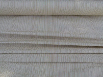 Scalamandre Oakley Tan Striae On Ivory Cotton Ottoman Heavy  Old World Weavers MSRP USD 264/Y!