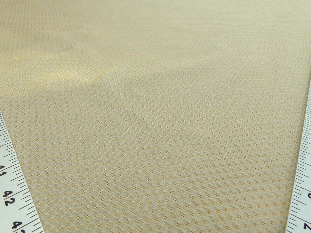 Scalamandre  Livia Madonna Blue Gold Silk Cotton Damask Mini Dot Texture Scalamandre MSRP USD 408/Y