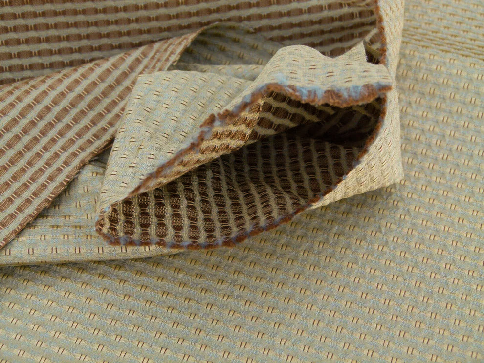 Scalamandre  Livia Madonna Blue Gold Silk Cotton Damask Mini Dot Texture Scalamandre MSRP USD 408/Y