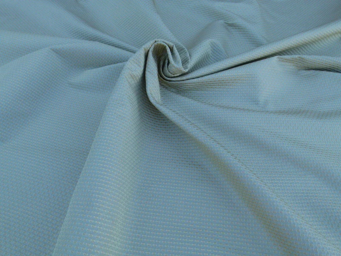 Scalamandre  Livia Madonna Blue &amp; Gold Silk Cotton Damask Mini Dot Texture Scalamandre MSRP USD 408/Y