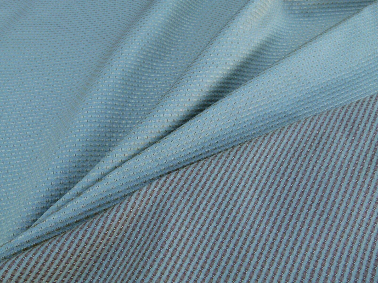 Scalamandre  Livia Madonna Blue &amp; Gold Silk Cotton Damask Mini Dot Texture Scalamandre MSRP USD 408/Y