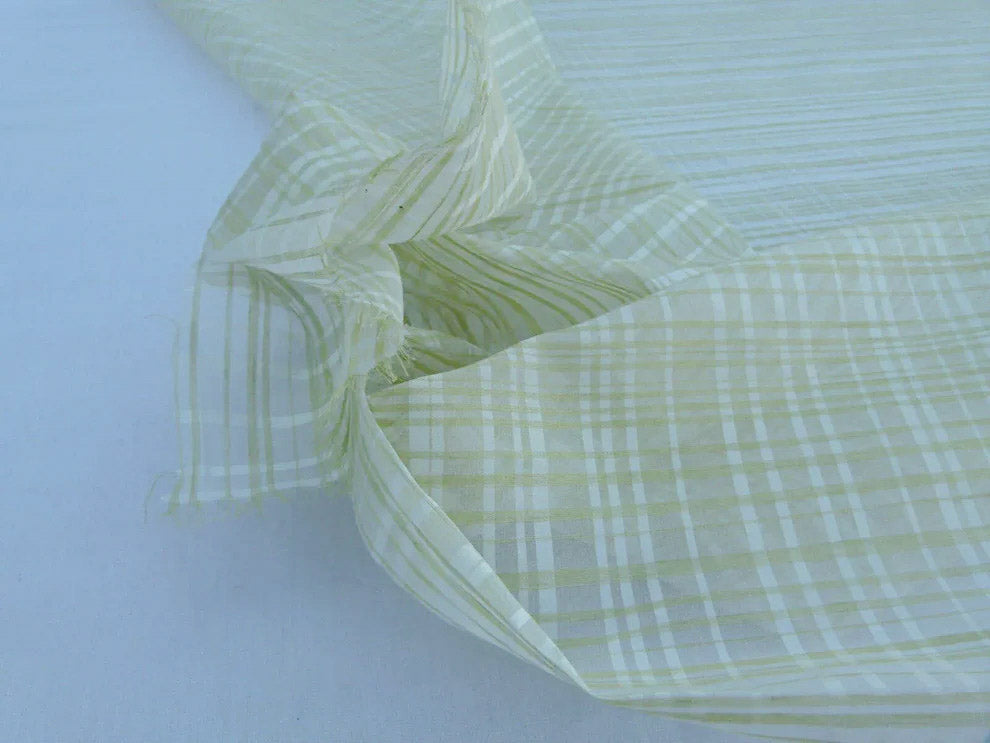 Scalamandre  Lilly Sheer Green White Silk Organza Old World Weavers MSRP USD 290/Yard