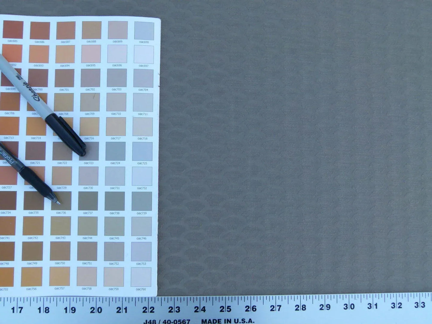 By Yard Scalamandre Poseidon Taupe Beige Neutral Fish Scale Ocean Wave MSRP USD184/Y