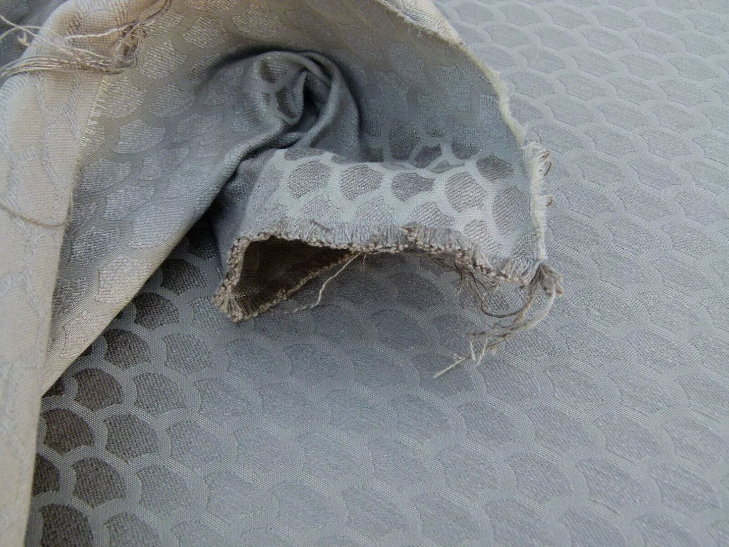 By Yard Scalamandre Poseidon Taupe Beige Neutral Fish Scale Ocean Wave MSRP USD184/Y