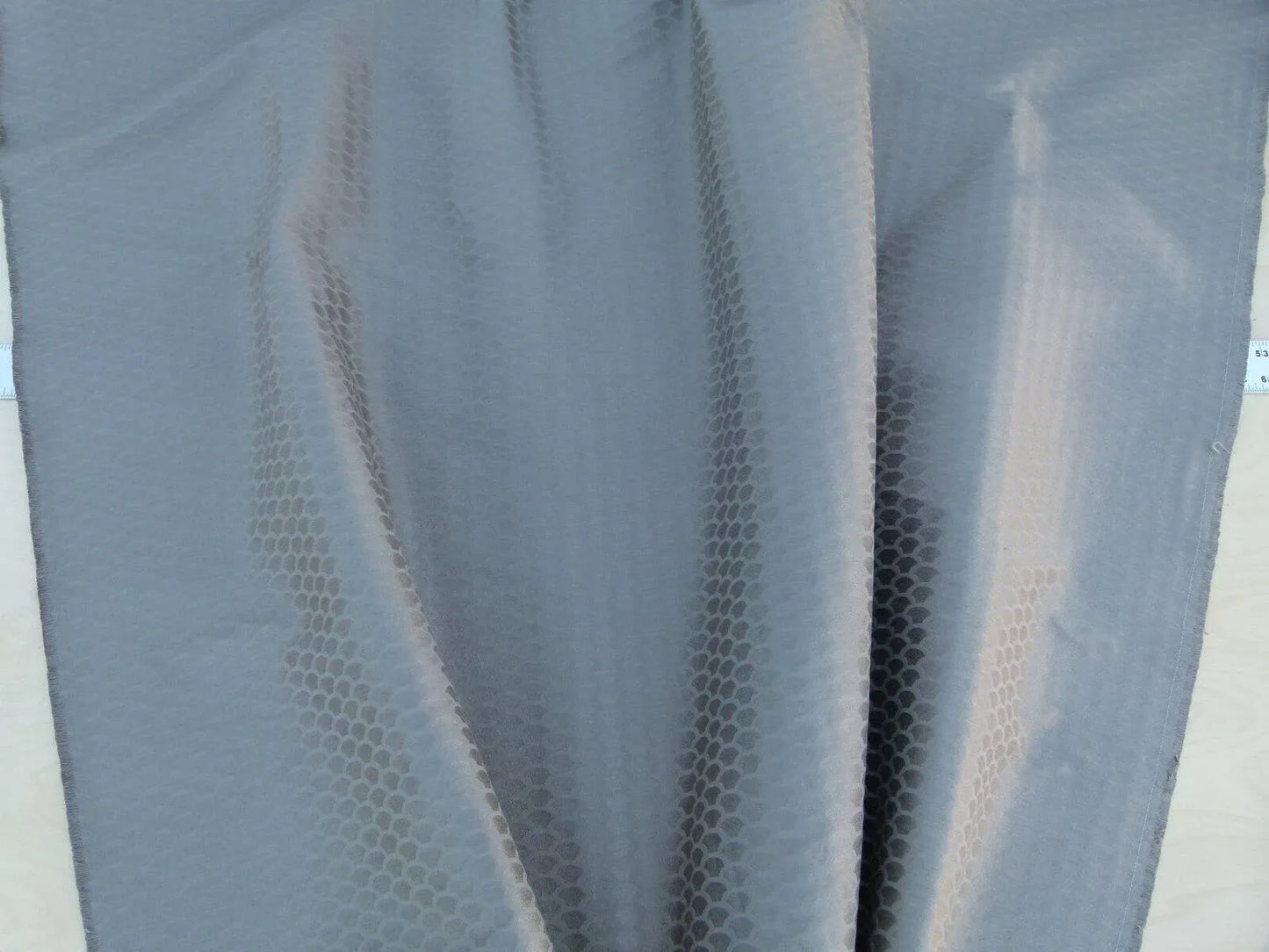 By Yard Scalamandre Poseidon Taupe Beige Neutral Fish Scale Ocean Wave MSRP USD184/Y