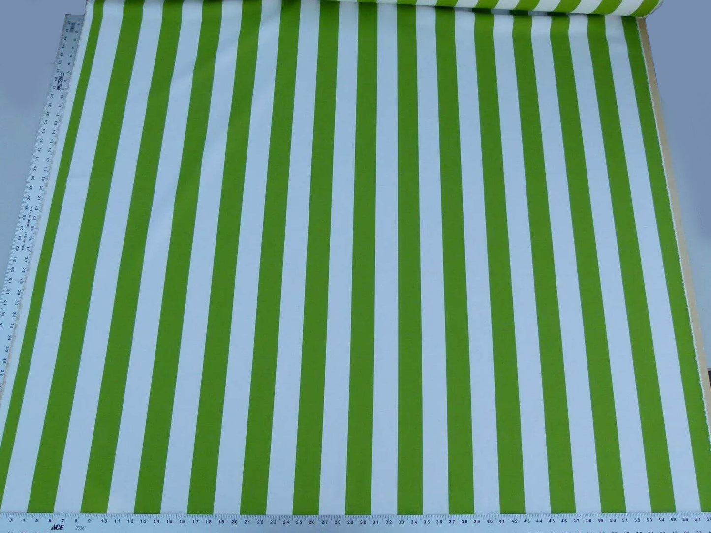 Scalamandre " Barbados Lime &amp; Off White Outdoor Tropical Wide Stripe MSRP USD 138/Y  Old World Weavers"