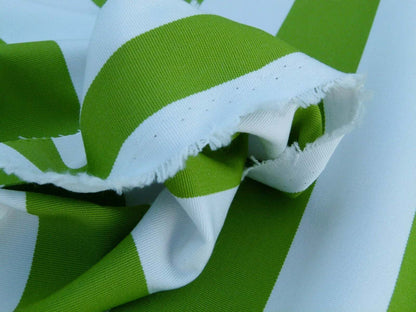 Scalamandre " Barbados Lime &amp; Off White Outdoor Tropical Wide Stripe MSRP USD 138/Y  Old World Weavers"