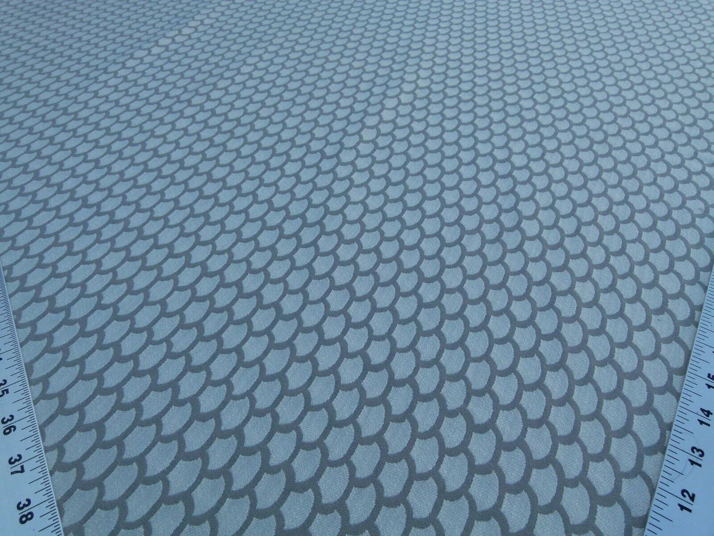 Bty Scalamandre Poseidon Birch Silver Beige Neutral Fish Scale Ocean Wave MSRP USD184/Y