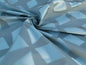Scalamandre  Polygon Aqua Blue Green Silk Cotton Jacquard Thick Old World Weavers MSRP USD 260/yard