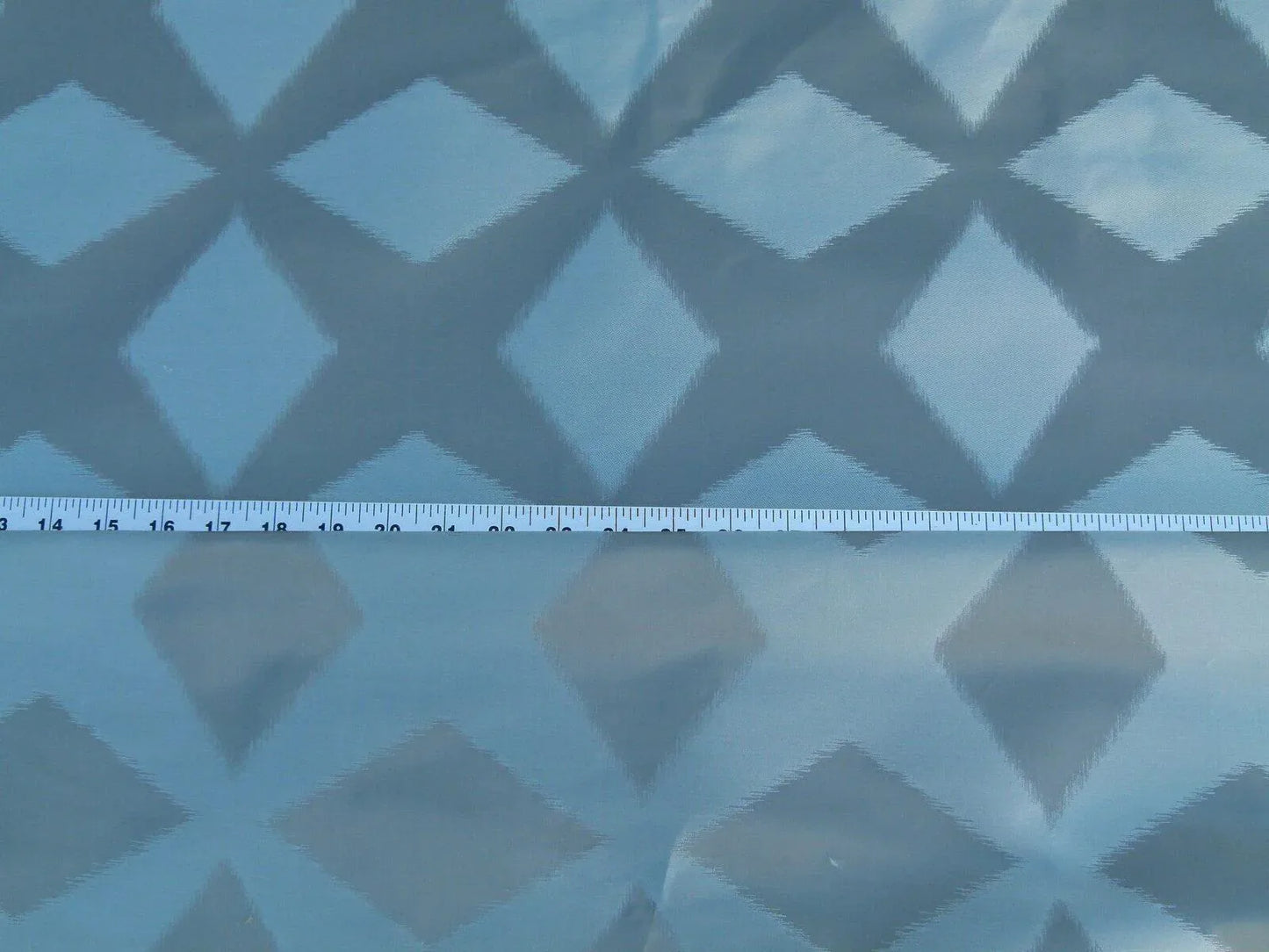 Scalamandre  Polygon Aqua Blue Green Silk Cotton Jacquard Thick Old World Weavers MSRP USD 260/yard