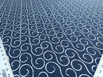 Scalamandre La Spiro Graphic Deep Black &amp; White Graphic Music Note Woven MSRP USD 200/y  Old World Weavers