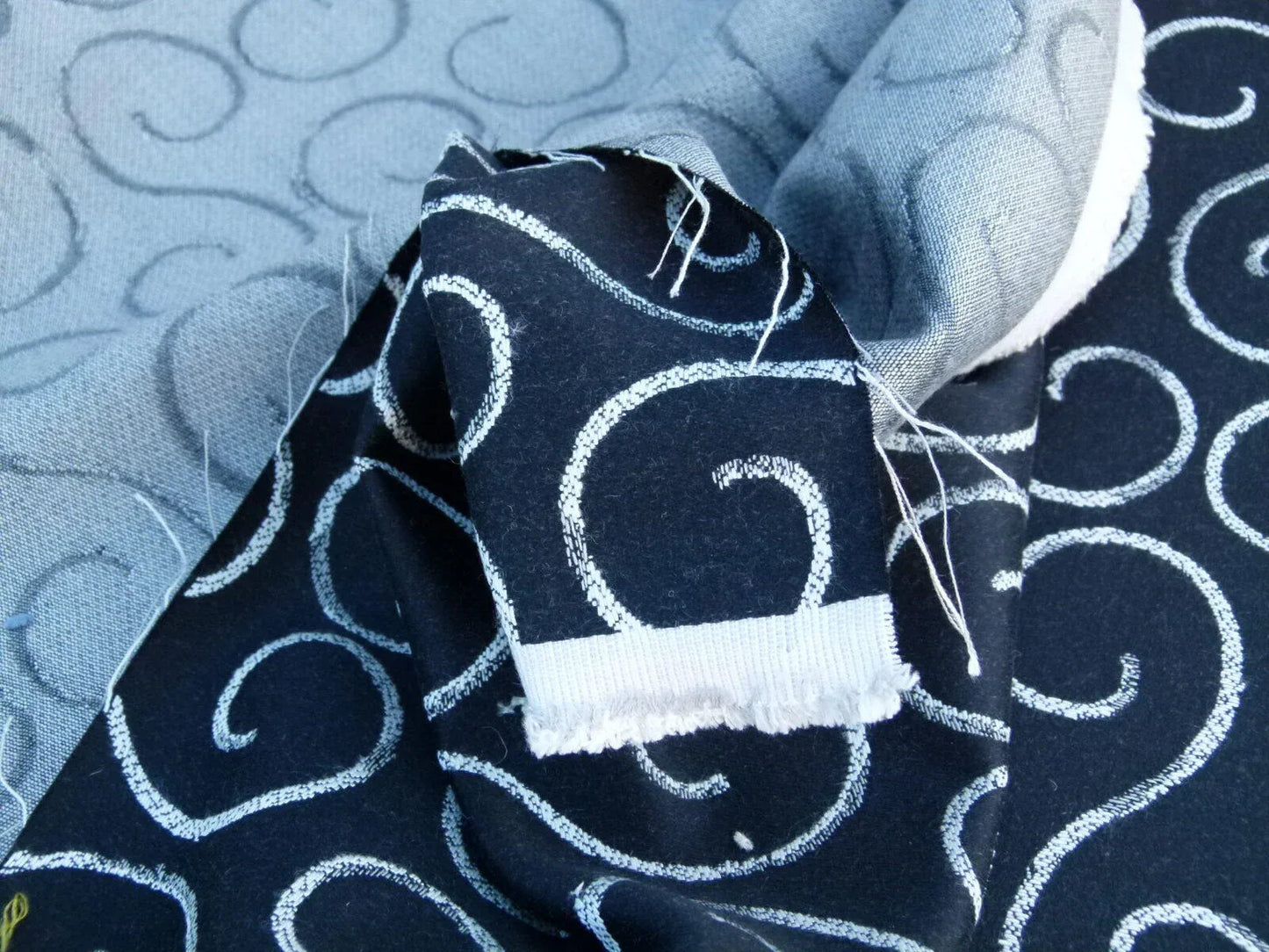 Scalamandre La Spiro Graphic Deep Black &amp; White Graphic Music Note Woven MSRP USD 200/y  Old World Weavers