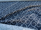 Scalamandre La Spiro Graphic Deep Black & White Graphic Music Note Woven MSRP USD 200/y  Old World Weavers
