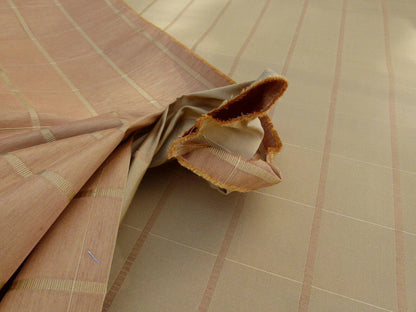 Scalamandre Jackson Square Copper Grey Watkins Silk Linen Plaid MSRP USD 112/Y