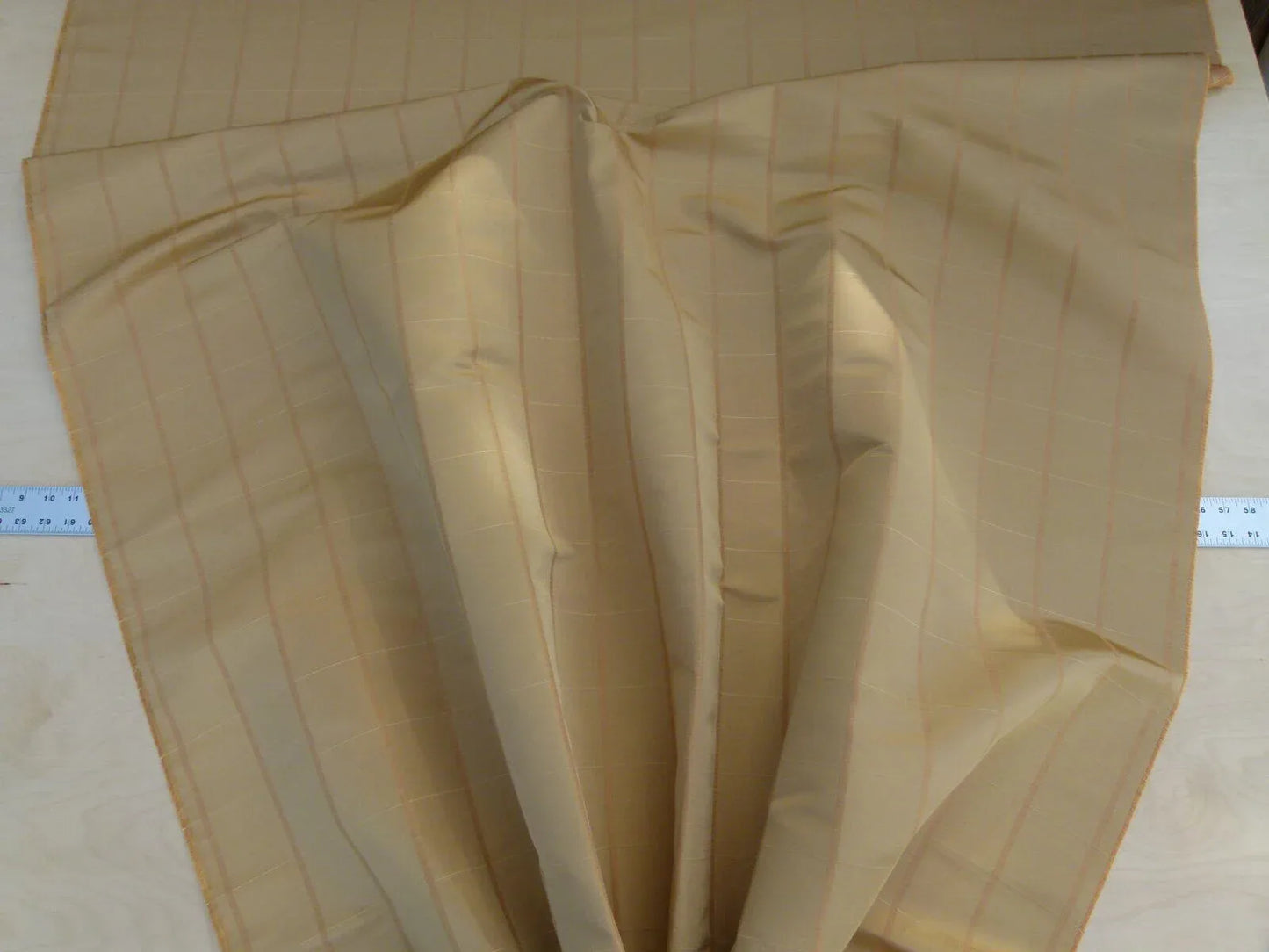 Scalamandre Jackson Square Copper Grey Watkins Silk Linen Plaid MSRP USD 112/Y