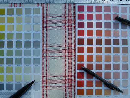 Scalamandre Bynam Check Grey Watkins Rose Pink White Plaid Cotton MSRP USD 128/Y  Old World Weavers