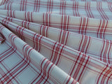 Scalamandre Bynam Check Grey Watkins Rose Pink White Plaid Cotton MSRP USD 128/Y  Old World Weavers