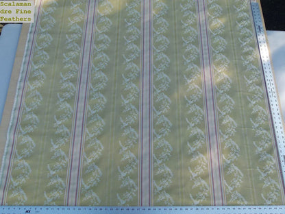 Scalamandre Fine Feathers Champagne Birds and Berry Bush Grey Watkins Woven Classic Chinese Garden Bird Stripe MSRP USD 233/Y Old World Weavers