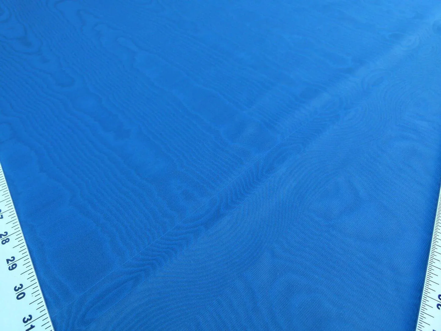 By Yard Scalamandre Doberman Moire Fonthill Baltic Deep Blue MSRP USD 380/Y  Old World Weavers