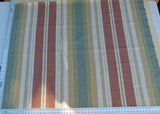 Scalamandre Linda Stripe Custom Multi Color Red Green Pink Gold Silk Twill MSRP USD 172/yard Heavy! Old World Weavers