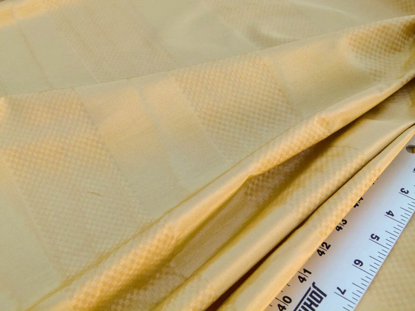 By Yard Scalamandre Fonthill Rayure Marquis Juane Pale Gold MSRP USD 212/Y