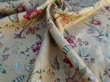 By Yard Scalamandre Old World Weavers Kentwell Brick Olive Wheat English Chintz Linen Heavy MSRP USD 324/Y