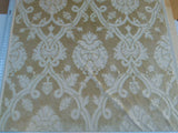 By Yard Scalamandre Fonthill Velours Savoie Beige Cut Velvet 100% Cotton Old World Weavers MSRP USD 304/Y
