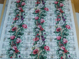 By Yard Scalamandre Eugenie Multi/taupe Chintz Tromp D’oeil Satin Sache Rose Garland MSRP USD 288/Yd