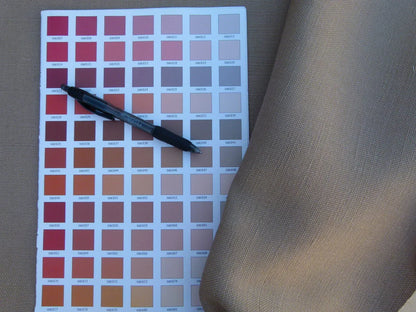 By Yard Scalamandre Linen With An Attitude Good Clean Fawn Brown Solid Grey Watkins MSRP USD 216/Y