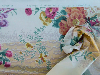 By Yard Scalamandre Amberley Fonthill Multi/beige English garden RoseFloral Chintz Old World Weavers MSRP USD 170/Y