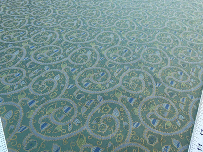 By Yard Scalamandre Portobello Fonthill Multi Green Old World Weavers Crewel Fern Woven Cotton MSRP USD 192/Y