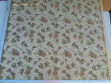 By Yard Scalamandre Lucinda Biscuit Floral Vine Foliage Red Green Old World Weavers MSRP USD 176/Y