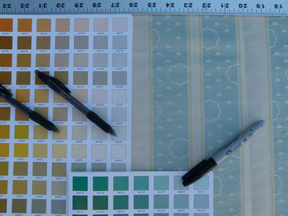 By Yard Scalamandre Reveillon Rigato Celeste Light Blue Silk Jacquard Colony From Italy MSRP USD 405/Y