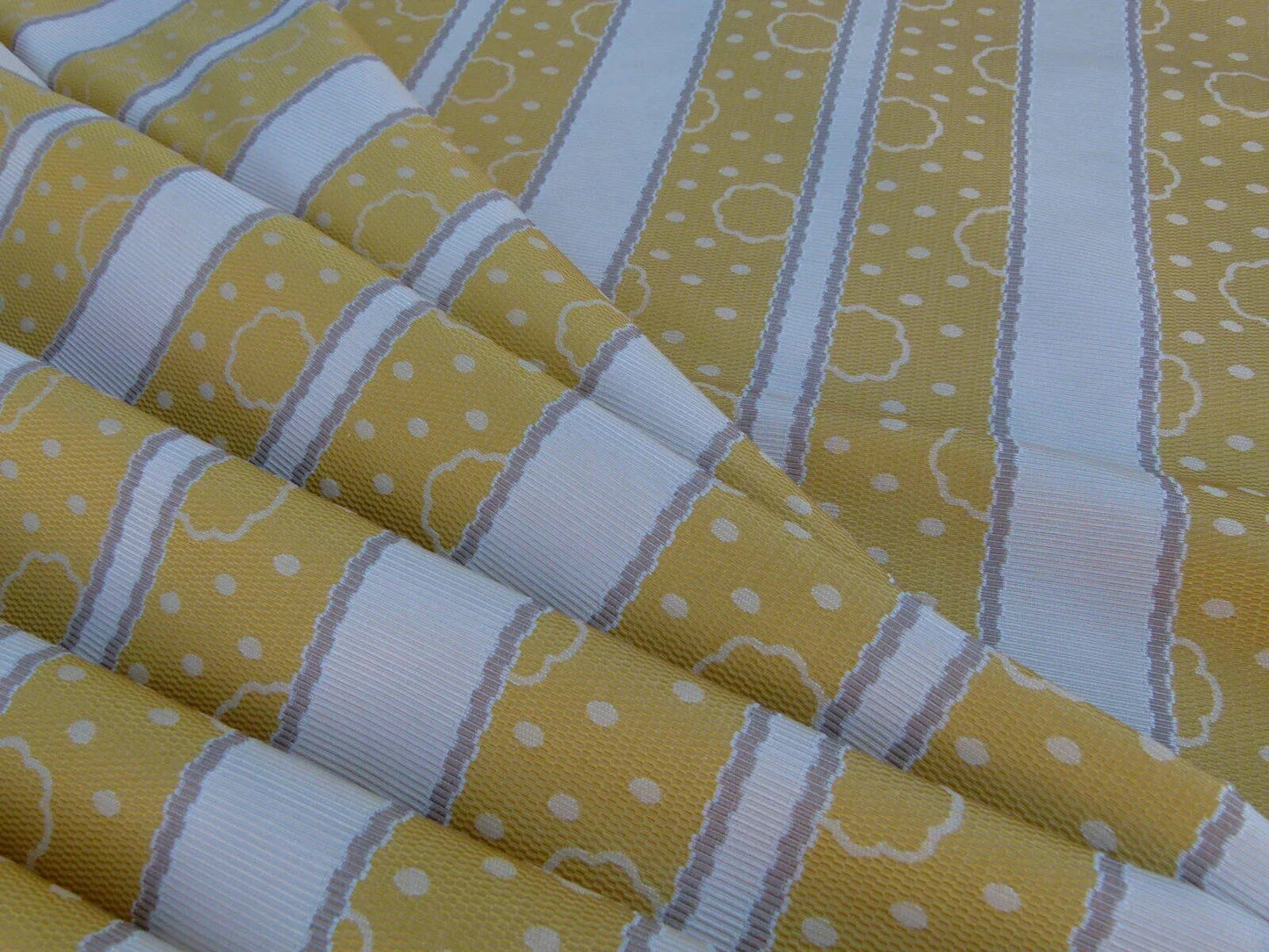 By Yard Scalamandre Reveillon Rigato Giallo Gold Silk Jacquard Colony From Italy MSRP USD 405/Y